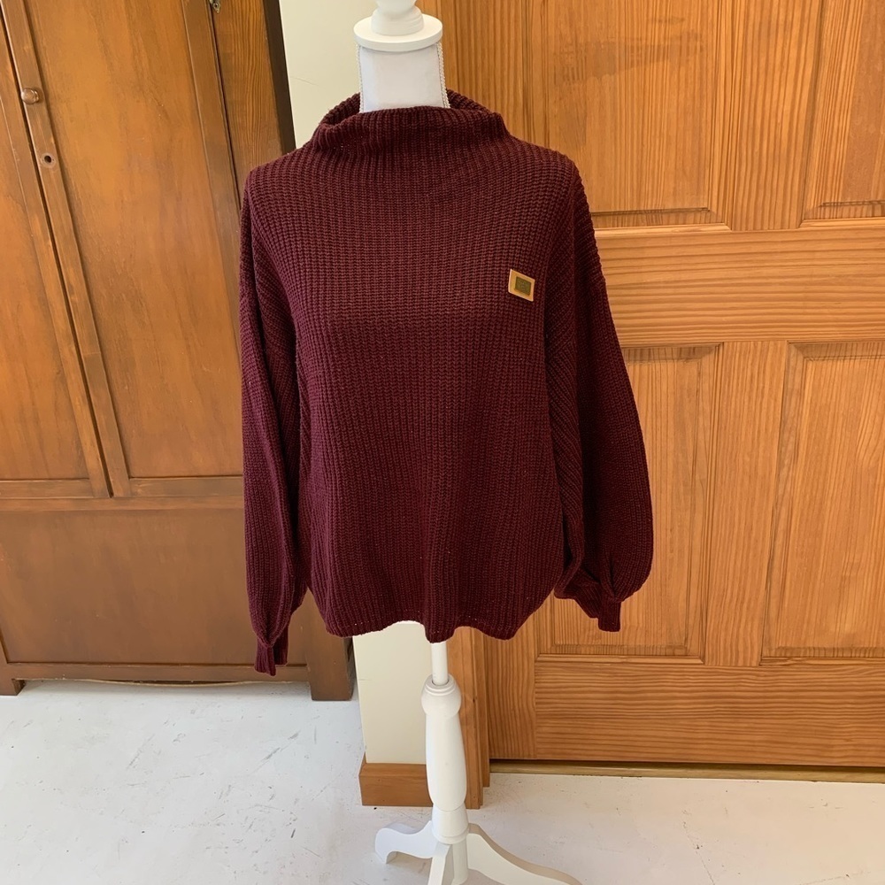 ZAFUL Nananii high neck puff sleeve sweater oversized size F one size fits most